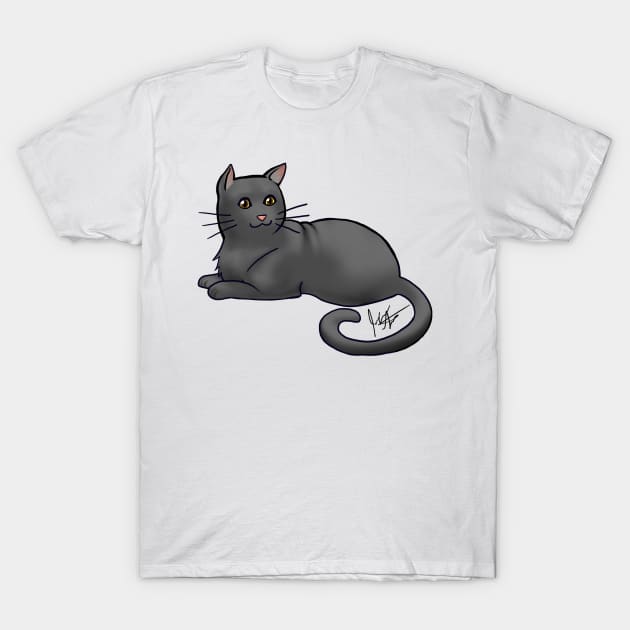 Cat - American Shorthair - Black T-Shirt by Jen's Dogs Custom Gifts and Designs